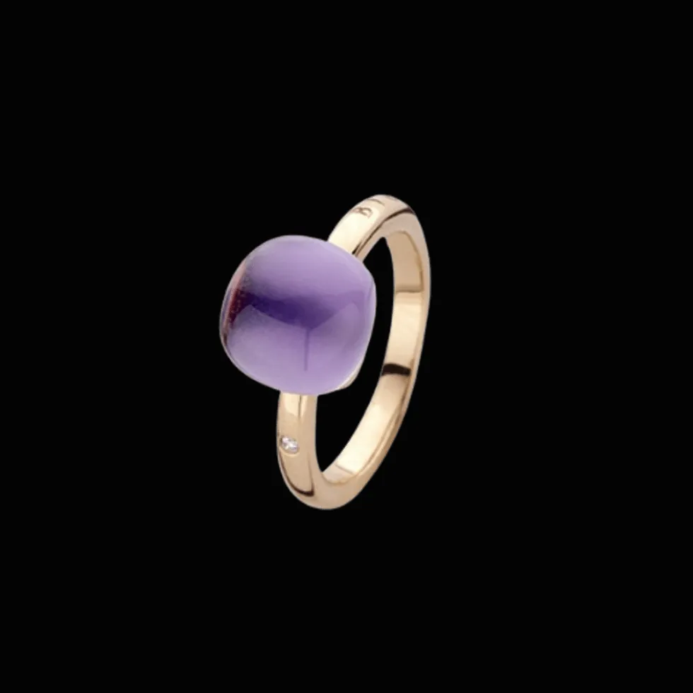 Bigli Mini Sweety RG Ring Amethist Met Parelmoer 20R122Rammp