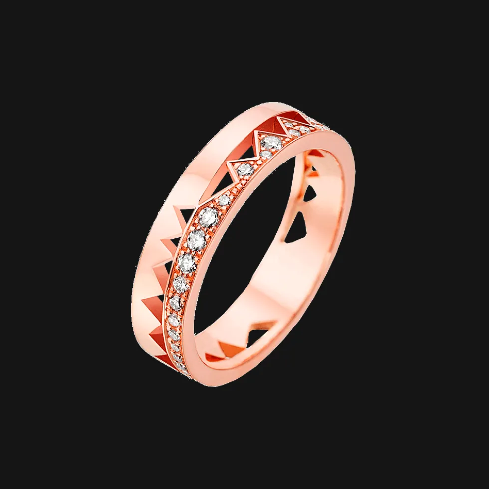 Capture Me Ring Rose goud Semi Pave