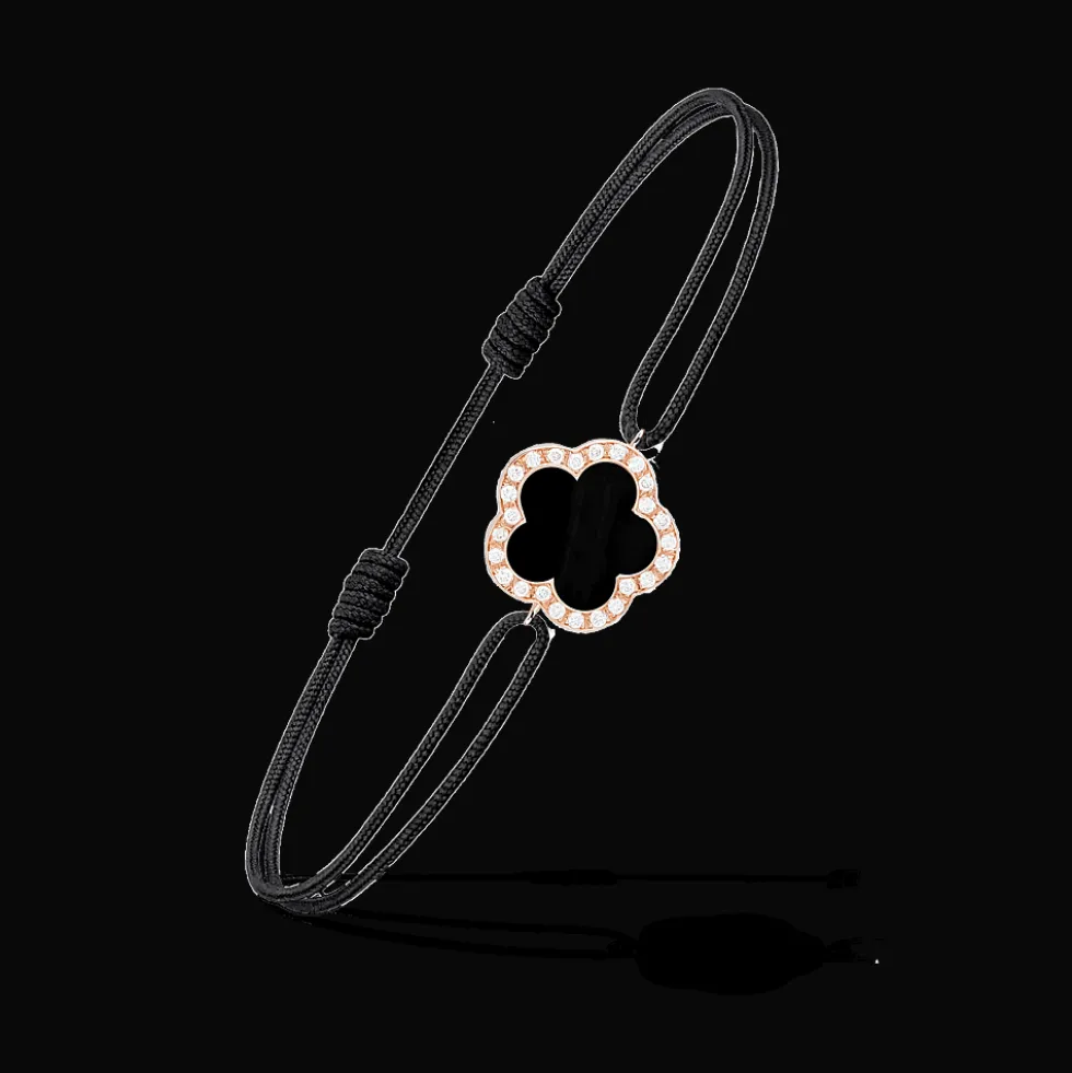 Cesare Pompanon Bracelet Fiore Di Mamma Noir Rose