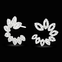Collection Leaves and crossed Earring Gold