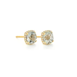 earring amethyst yellow gold