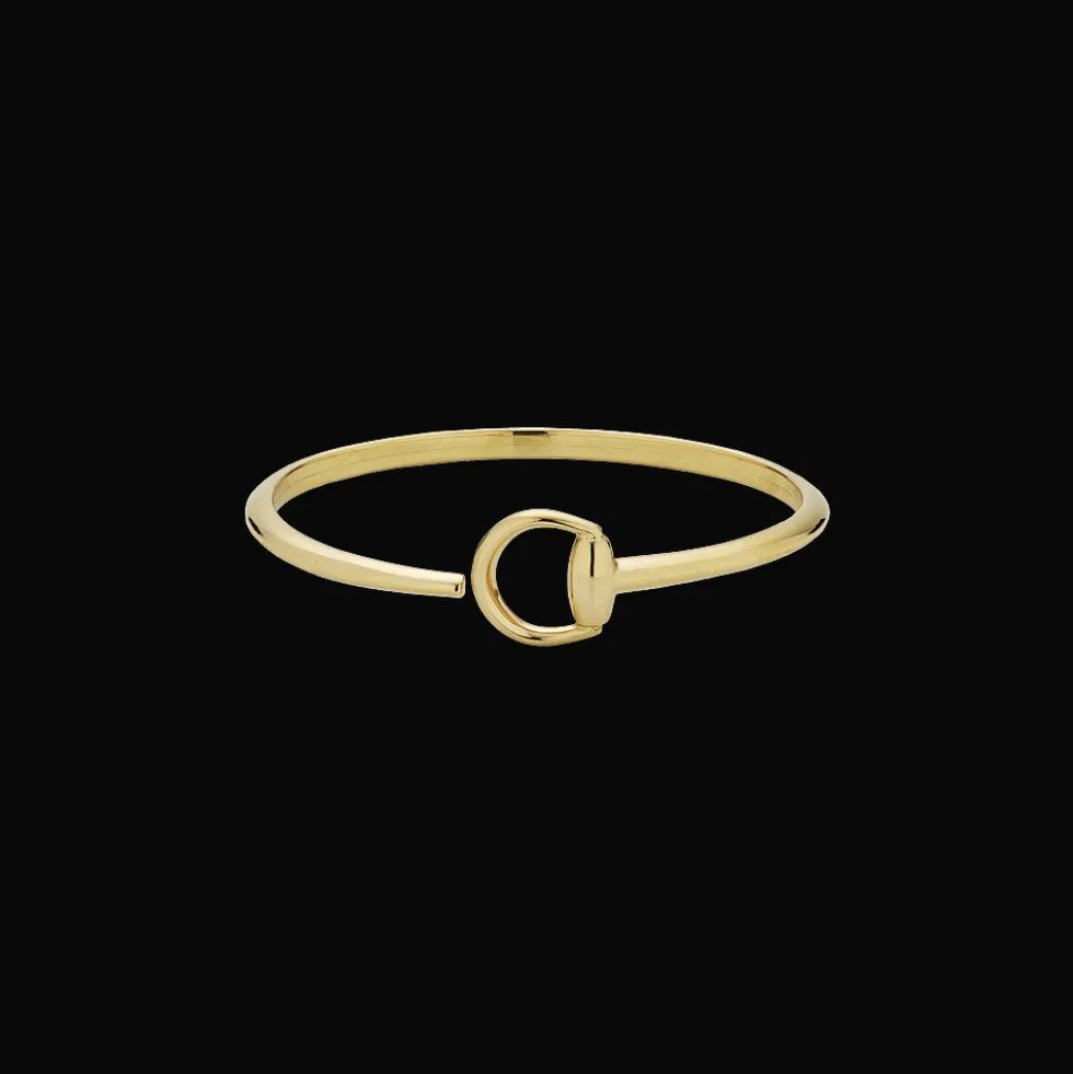 Horsebit Gold Bangle