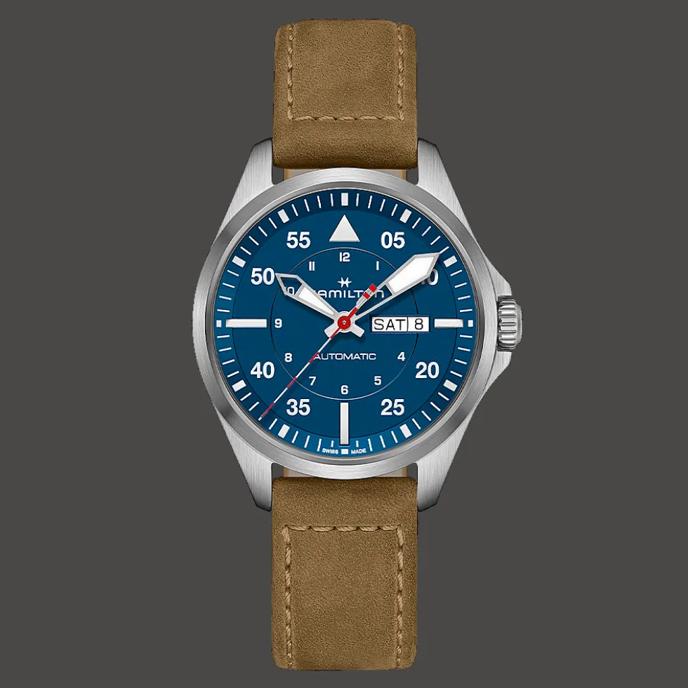 Khaki Aviation Pilot Day Date Auto - Air Glaciers Edition