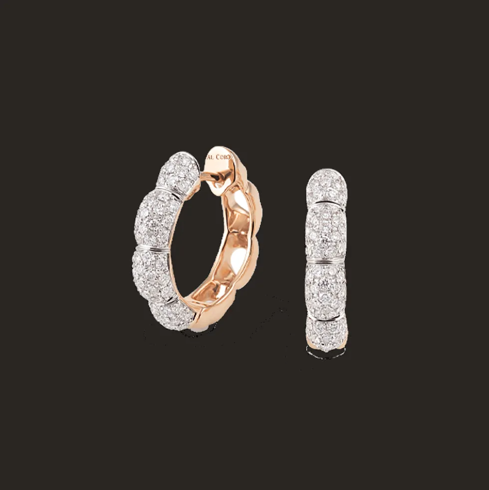 La Piazza Oorbellen Rose goud Diamant