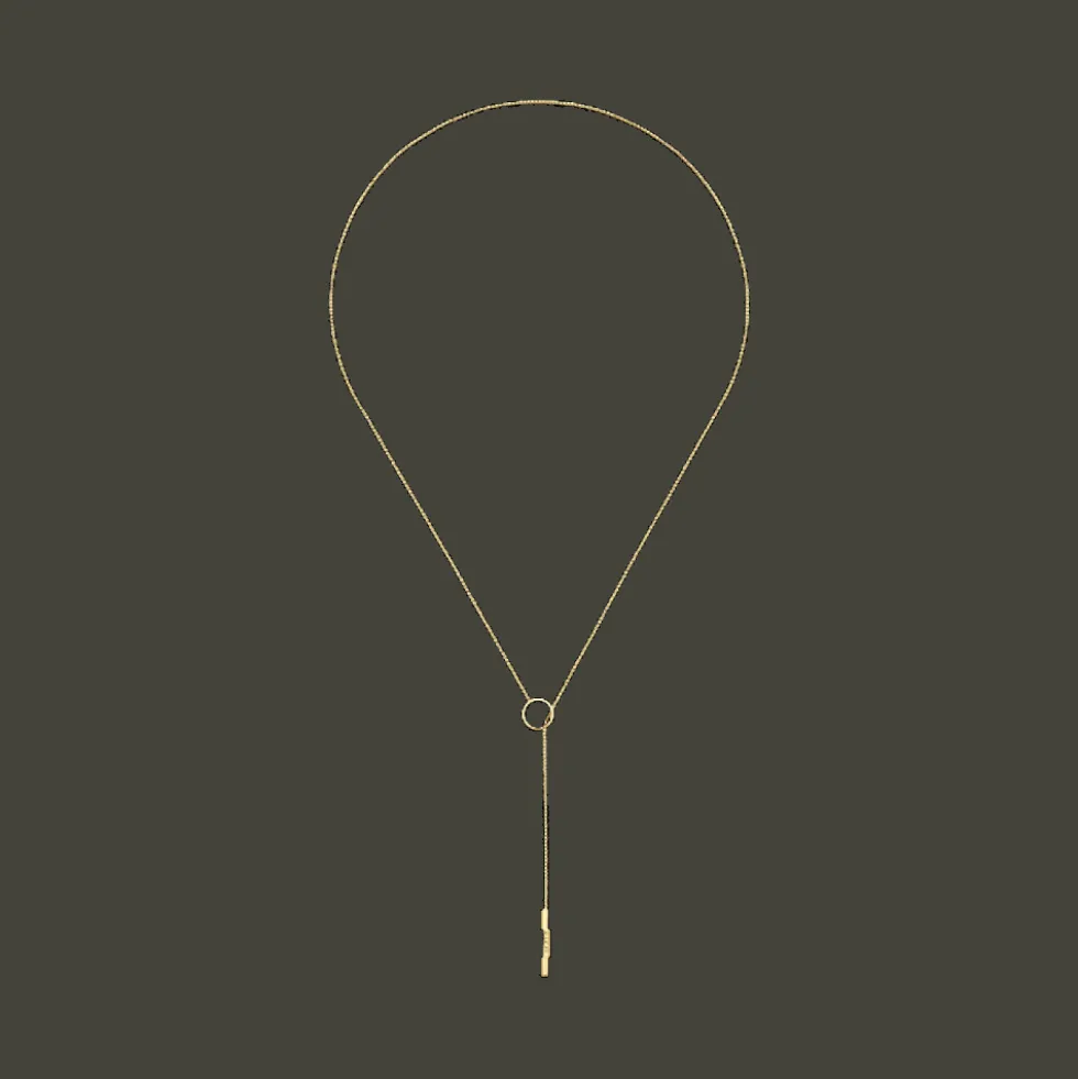 Link To Love Ketting Lariat 18kt Geel goud