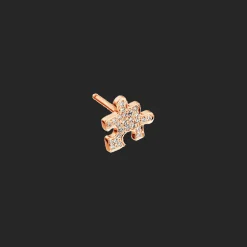 Mini Puzzle Stud Rose Goud Full Pave