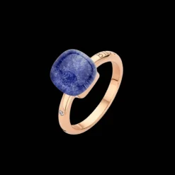 Mini Sweety RG Ring Bergkristal Met Sodalite 20R88Rcrsod