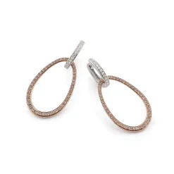 Oorbellen Amori Roos Goud Diamant