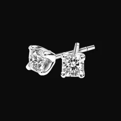 oorbellen witgoud met diamant