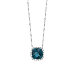 pendant white gold topaz