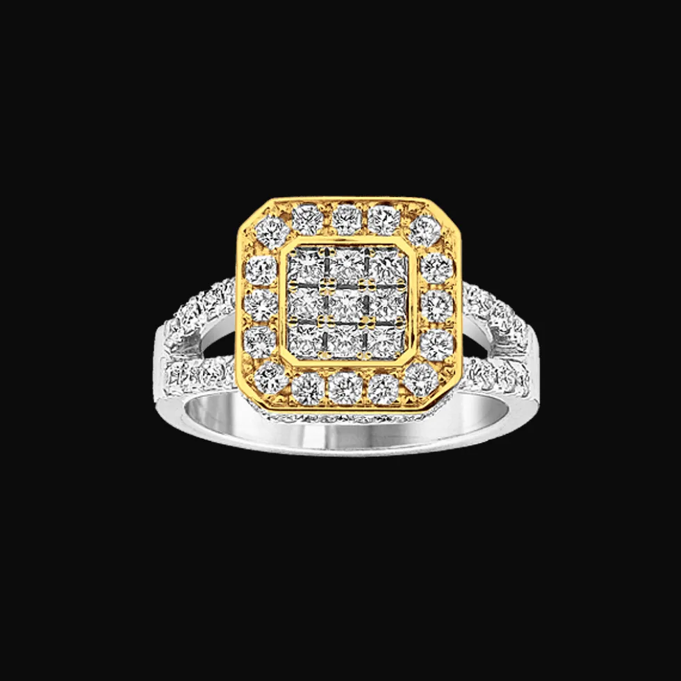 Ring 18kt Geel goud Diamant