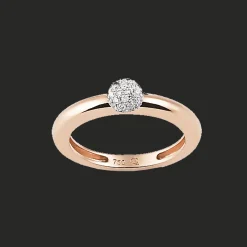 Ring 18kt Rose Goud Diamant