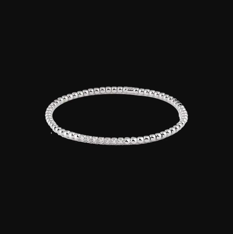 Strechy Armband Witgoud Diamant