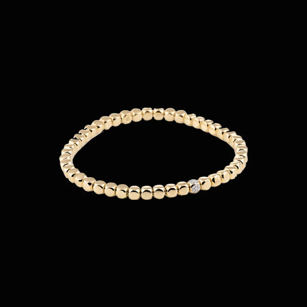 Stretchy Armband Geel goud Diamant