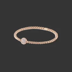 Stretchy Armband Rose goud Diamant
