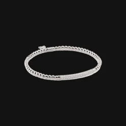 Stretchy Armband Witgoud Diamant