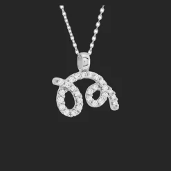 Stroke Oorbellen 18kt Witgoud Diamant